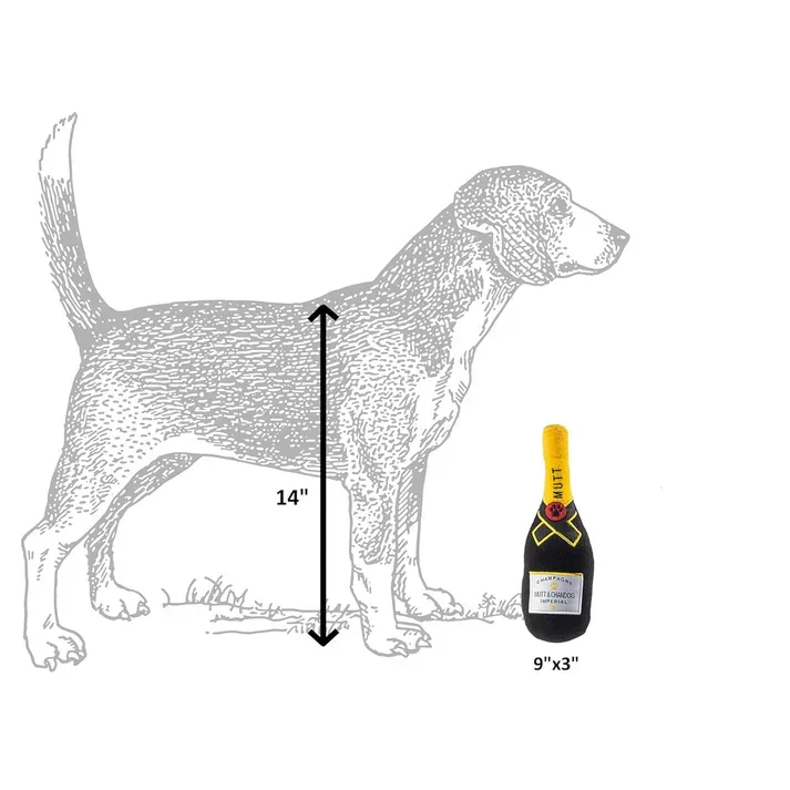 Dog Plush Champagne Chew Toy - Image 5